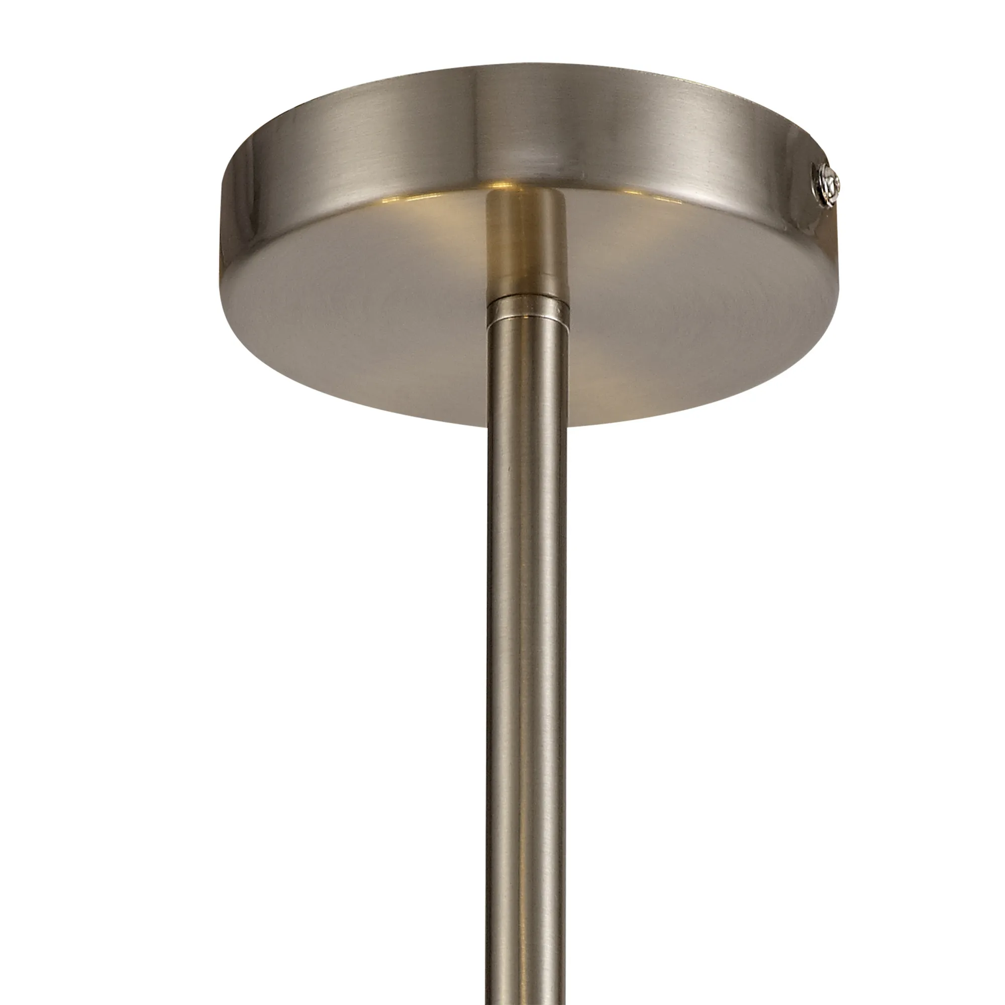 Baymont 45cm Semi Flush 5 Light Satin Nickel, Grey DK0756  Deco Baymont SN GR